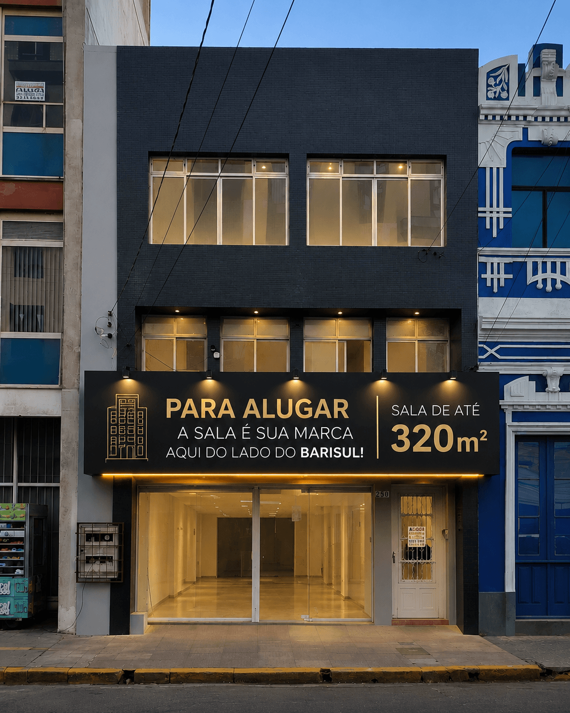 Sala Comercial ao Lado do Banrisul no Centro de Rio Grande - Marechal Floriano de até 320m2