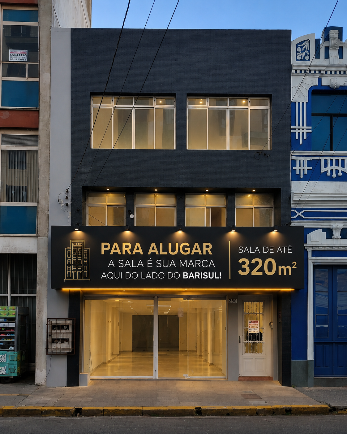 Sala Comercial ao Lado do Banrisul no Centro de Rio Grande - Marechal Floriano de até 320m2
